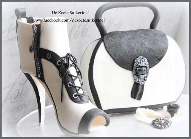 Chanel purse and sugar high heel.