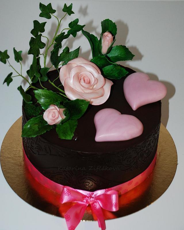 Chocolate with love Decorated Cake by katarina139 CakesDecor