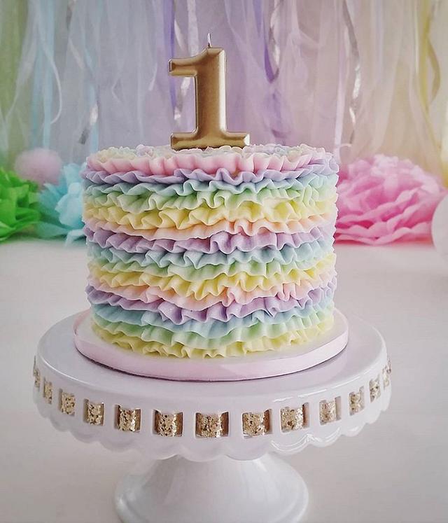 Rainbow smash - Decorated Cake by Christine - CakesDecor