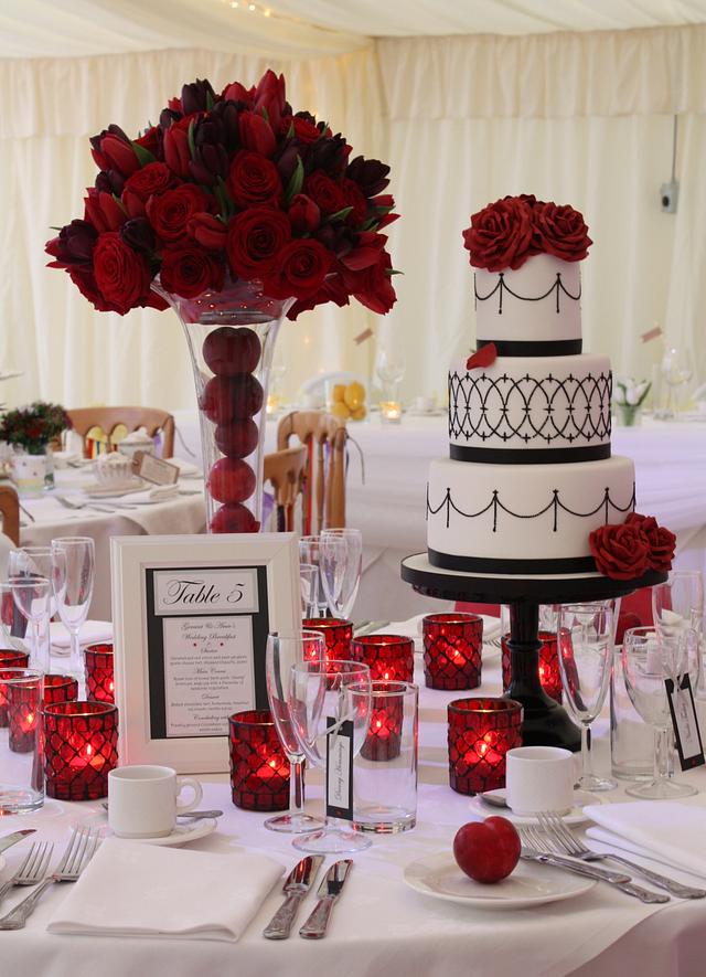 Gothic Romance Wedding Cake cake by TiersandTiaras