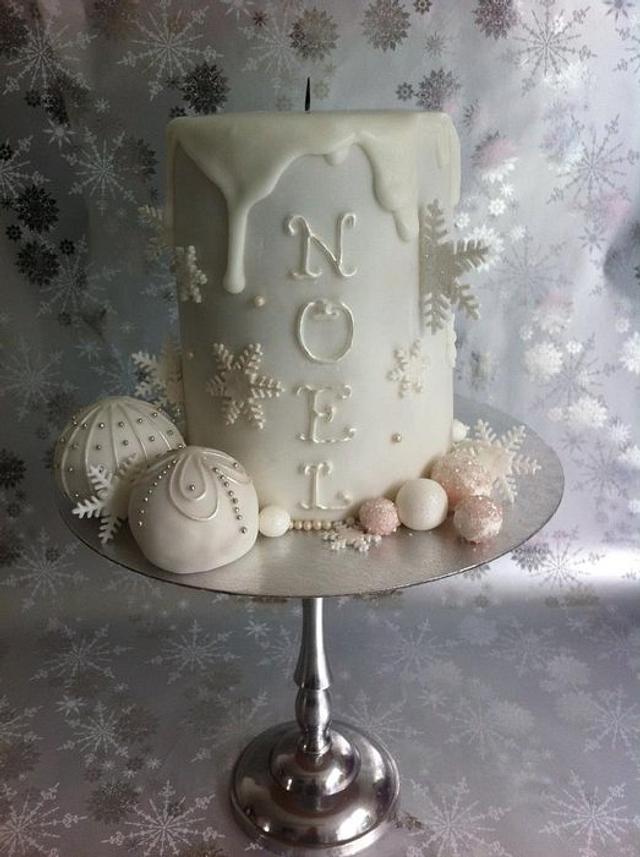 Christmas Candle Cake - Cake by CakeyBakey Boutique - CakesDecor