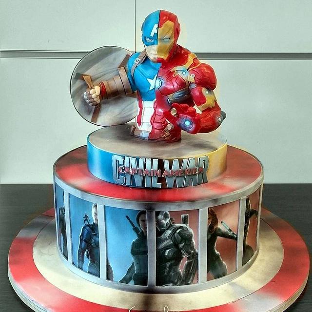 Captain America Civil War Cake 
