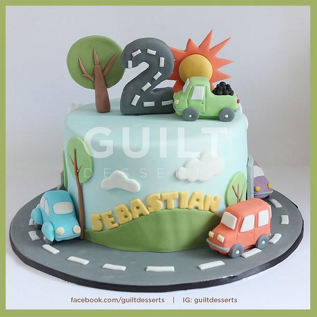 Cars, Cars, Cars - cake by Guilt Desserts - CakesDecor