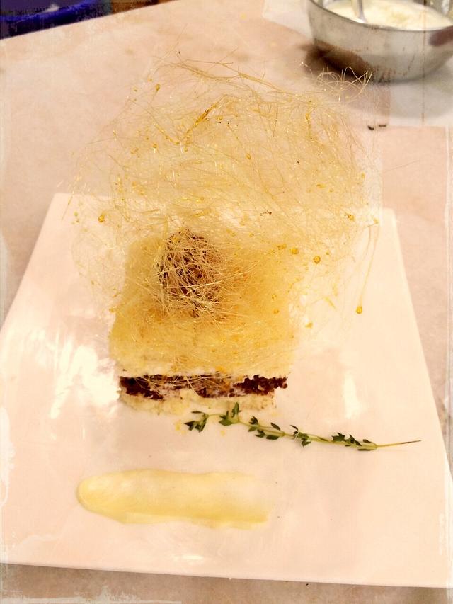 Lemon chocolate with spun sugar Decorated Cake by The CakesDecor