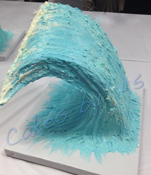 Ocean Wave Cake Decorated Cake by Cakes by .45 CakesDecor