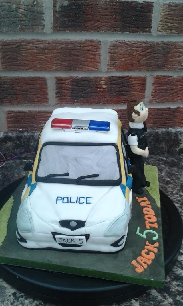 Police car cake for Jack