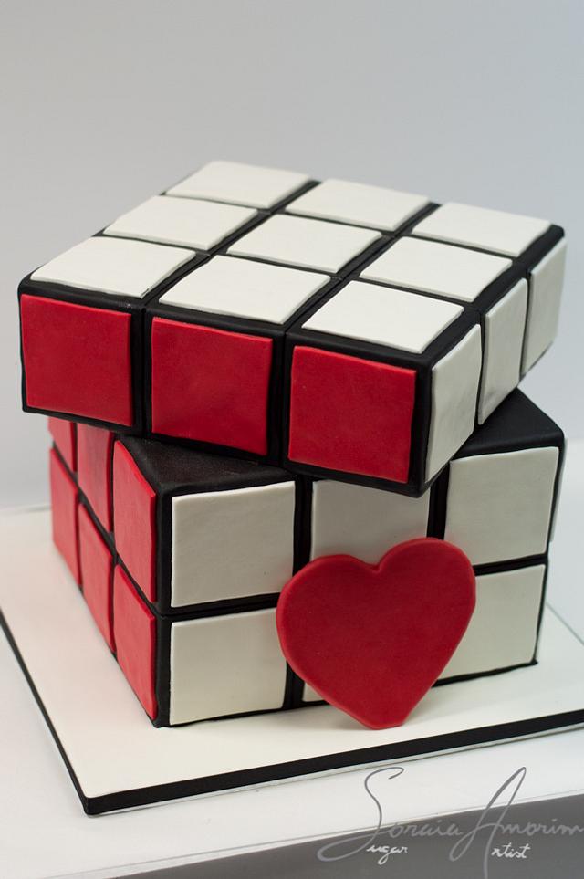 Magic Cube Cake Decorated Cake by Soraia Amorim CakesDecor
