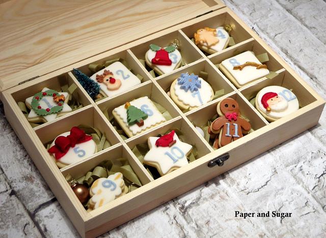 Cookie Box, Twelve Days of Christmas.