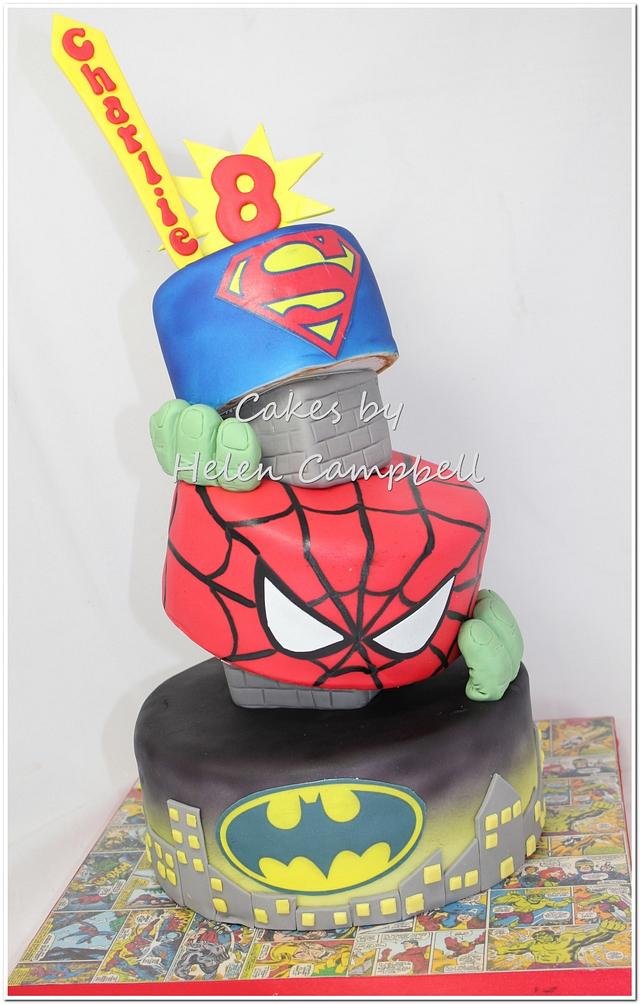 Superhero cake - Decorated Cake by Helen Campbell - CakesDecor