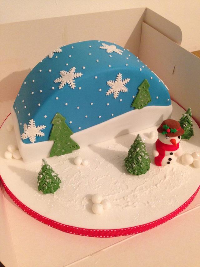 Snow globe cake Decorated Cake by jameela CakesDecor