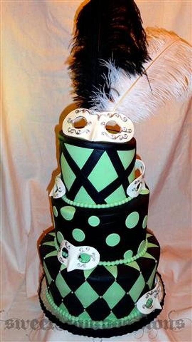 Masquerade Sweet 16 Cake By Sweet Compositions Cakesdecor