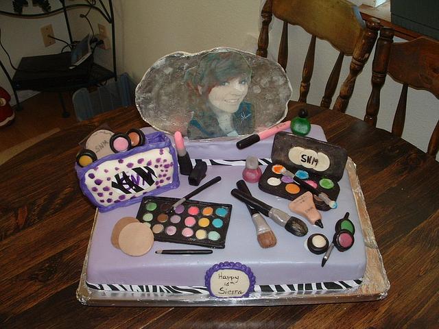 Makeup Cake for 18th Birthday