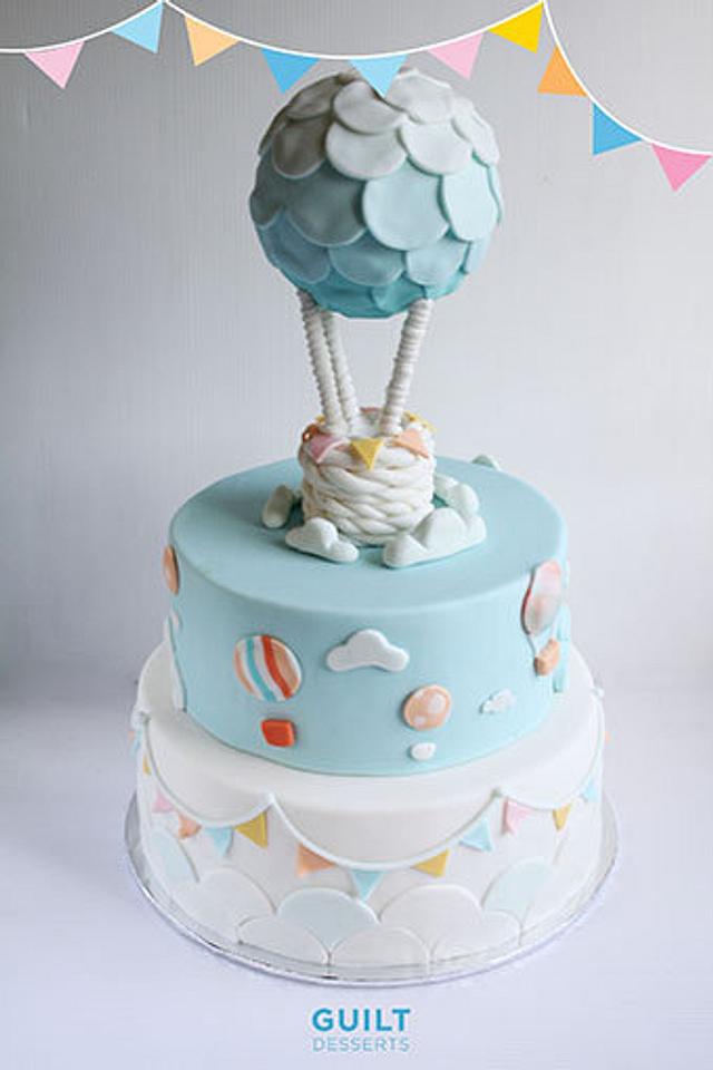 Hot Air Balloon Cake - Cake by Guilt Desserts - CakesDecor