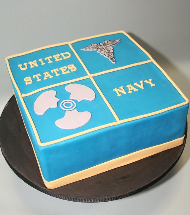 Navy Cake - Cake by Anchored in Cake - CakesDecor