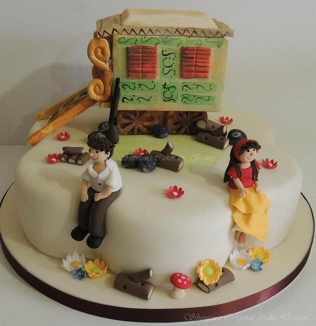 Gypsy Wedding Cake & Cupcakes Cake by Shereen CakesDecor