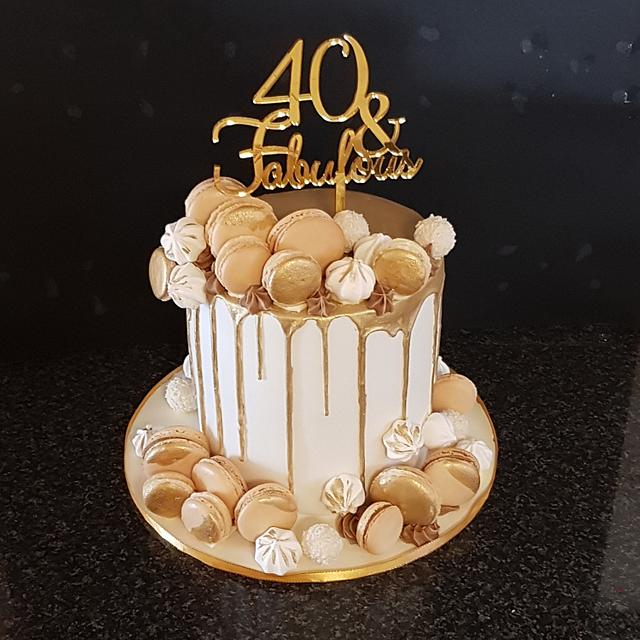 40 amp Fabulous Decorated Cake by The Custom Piece of Cake CakesDecor