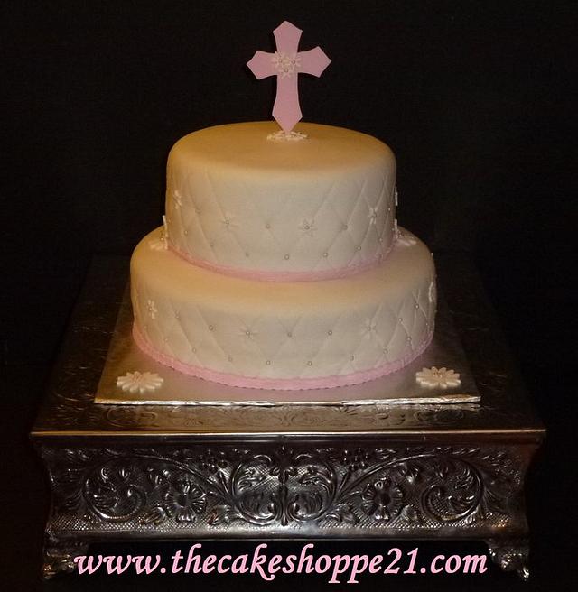 Baptism cake - Decorated Cake by THE CAKE SHOPPE - CakesDecor