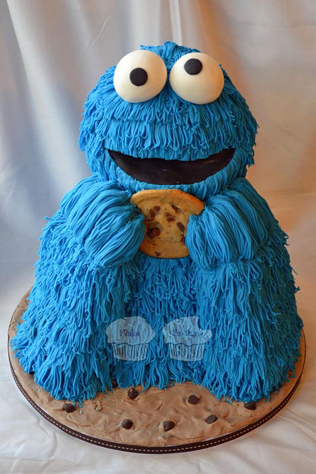 Cookie Monster Cake and Cupcakes - The Joys of Boys