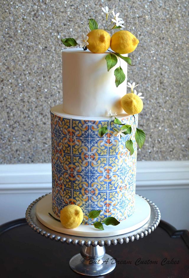 Italian tile cake - Decorated Cake by Elisabeth - CakesDecor