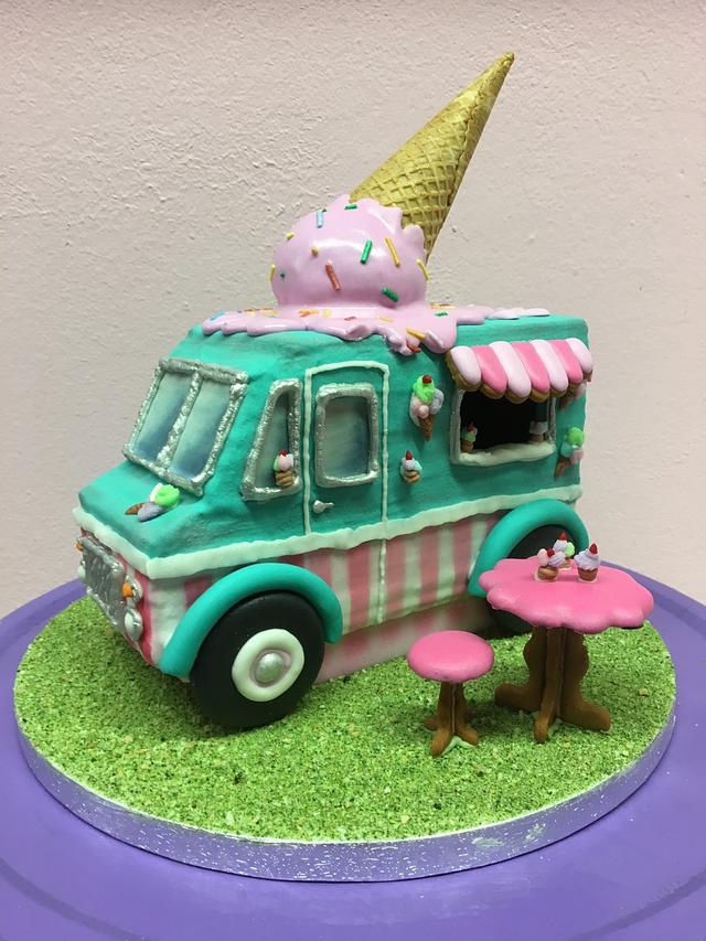 Cookie Icecream food truck (workshop De Koekenbakkers) - - CakesDecor