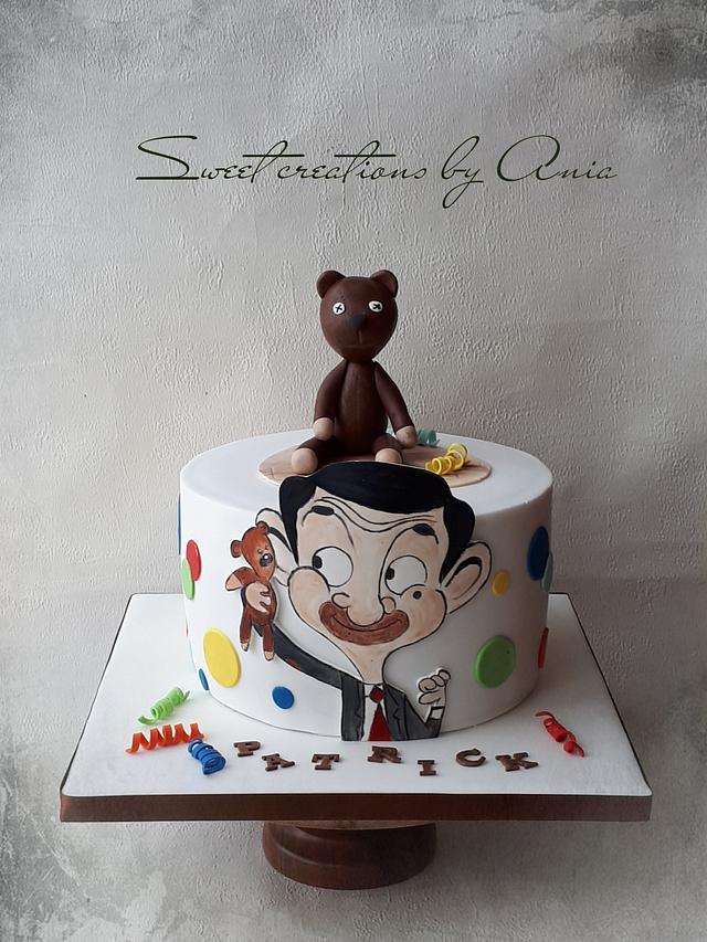 Mr.Bean Cartoon Photo Cake Delivery In Delhi And Noida