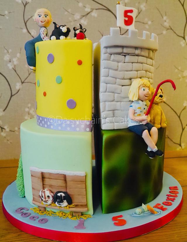 Half And Half Birthday Cake Decorated Cake By Cakesdecor