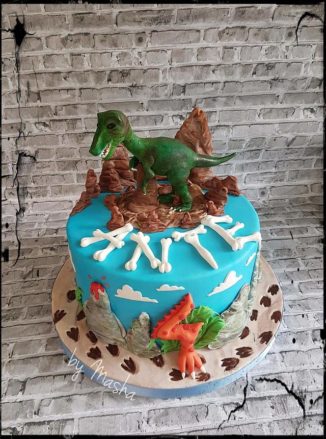 T-rex cake - Decorated Cake by Sweet cakes by Masha - CakesDecor