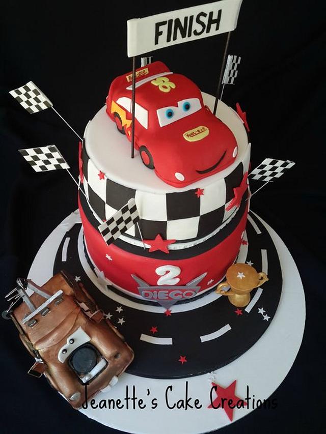 Lightning Mcqueen And Mater - Decorated Cake By - Cakesdecor