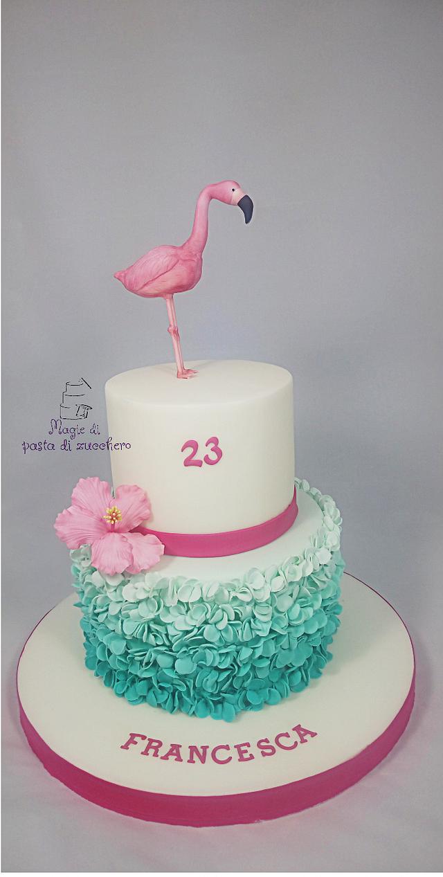 Flamingo Decorated Cake By Mariana Frascella Cakesdecor