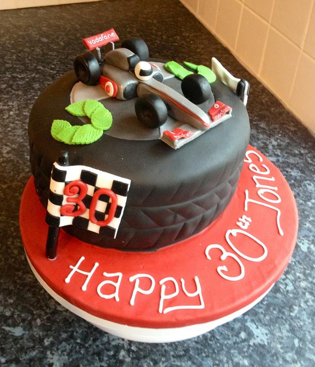 F1 themed - Decorated Cake by Perry Bakeswell - CakesDecor