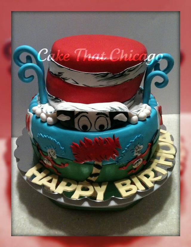 Dr Seuss Cake And Fish Bowl Smash Cake Cake By Genel Cakesdecor