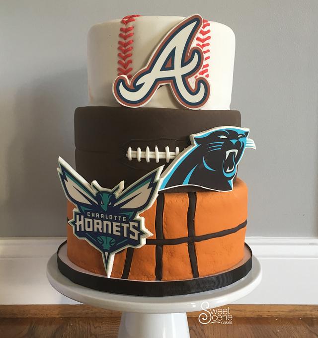 Sport Lovers Grooms Cake Decorated Cake by Sweet Scene CakesDecor