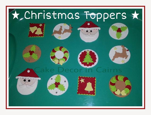 Basic Christmas Cupcake Toppers Cake by Cake Decor in