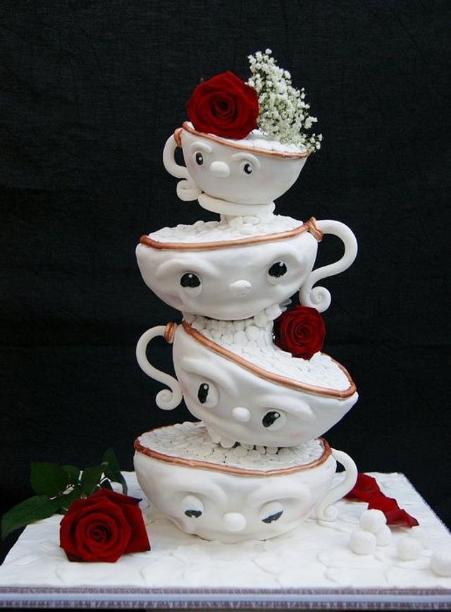 Stacked  Teacup Cake