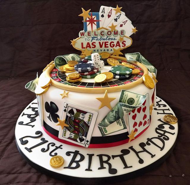 Las Vegas Theme Cake ) Cake by Storyteller Cakes CakesDecor