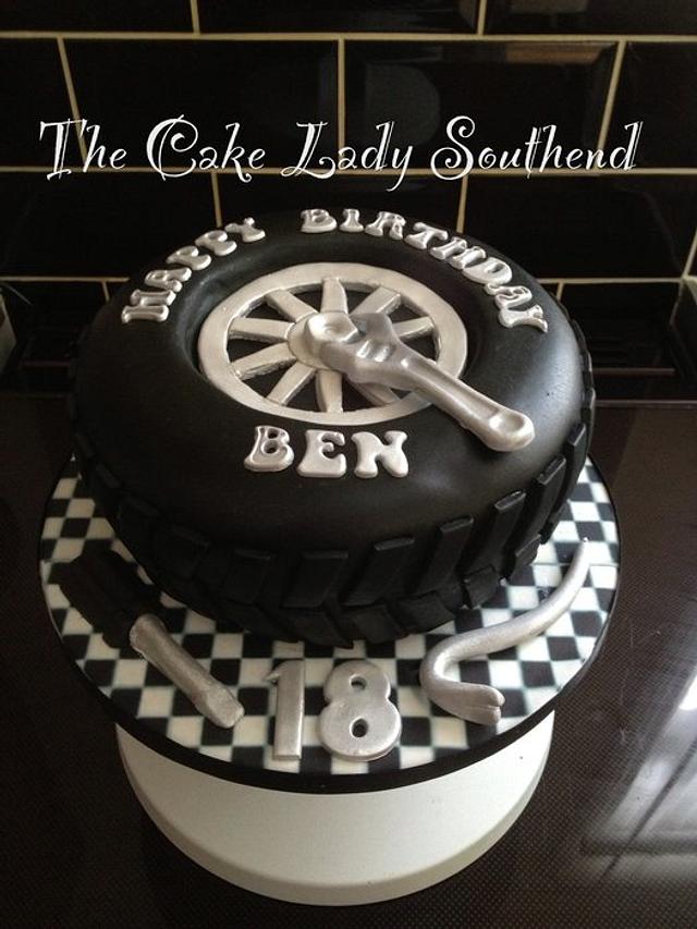 Tyre cake - Cake by Gwendoline Rose Bakes - CakesDecor