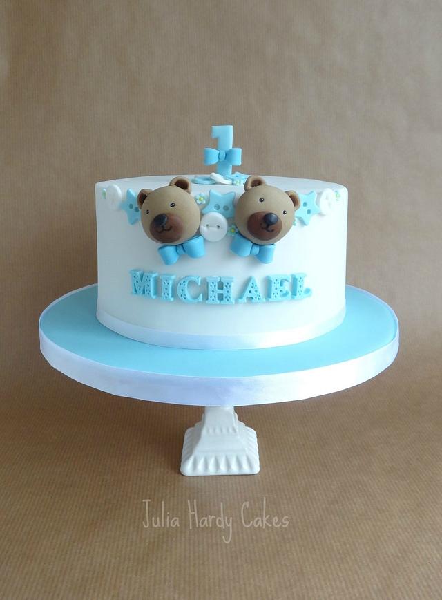 First Birthday Cake for Michael - Decorated Cake by Julia - CakesDecor