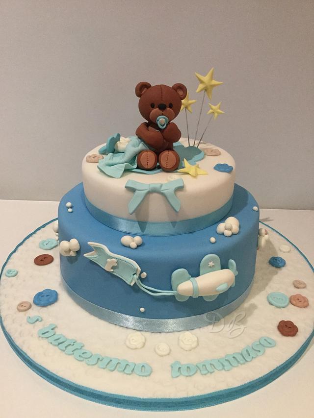 Baptism cake - Decorated Cake by Donatella Bussacchetti - CakesDecor