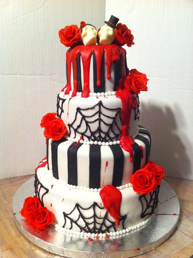 Gothic Wedding Cake - Decorated Cake by Nikki Belleperche - CakesDecor