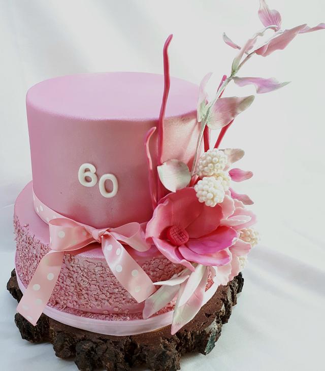 cake for birthday in pink - Cake by Kaliss - CakesDecor