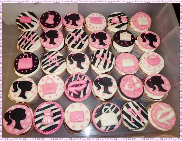 Barbie Themed Cupcakes - Decorated Cake by RC cakes by - CakesDecor
