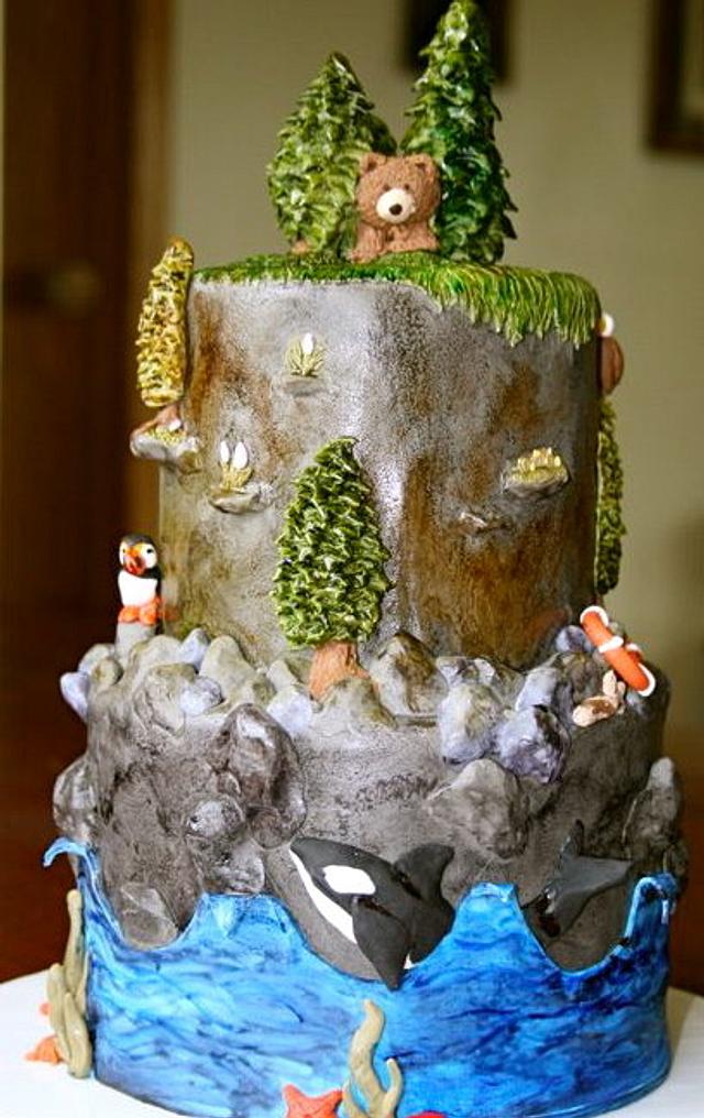Kodiak Shoreline Cake