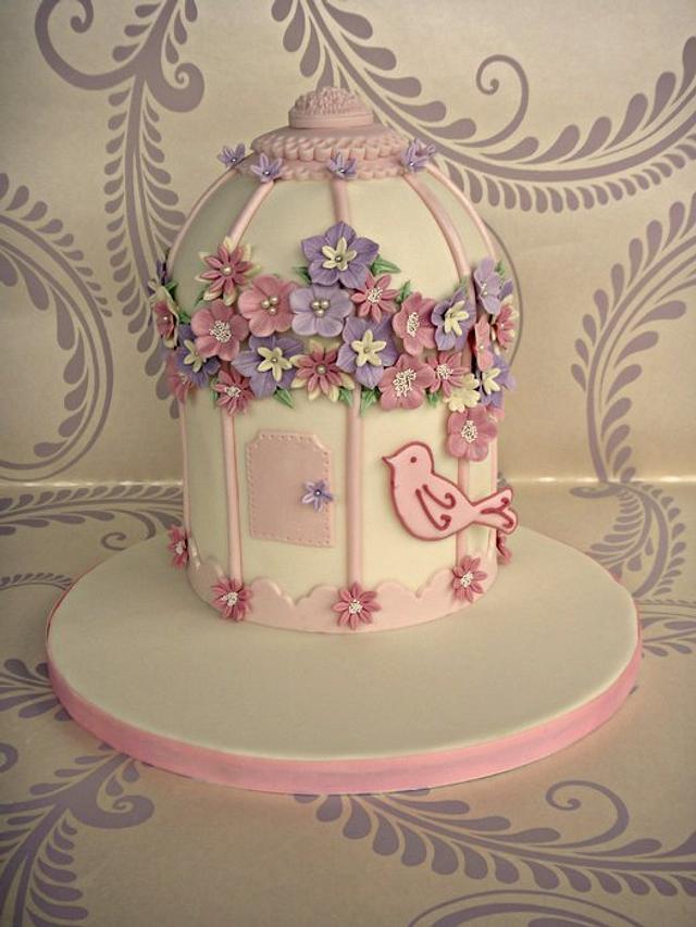 Vintage Birdcage Cake - Decorated Cake by Truly Madly - CakesDecor