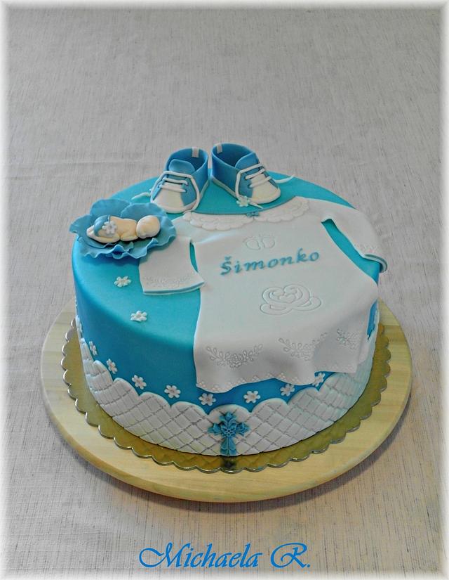 Christening cake - Decorated Cake by Mischell - CakesDecor