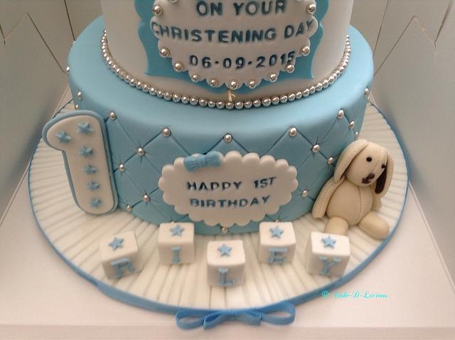 Christening Birthday Combined Cake By Sweet Lakes Cakesdecor