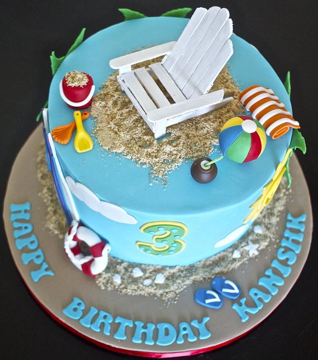 Beach theme cake - Cake by Partymatecakes - CakesDecor