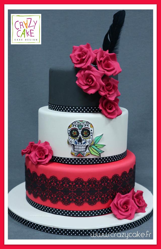 Mexican theme wedding cake