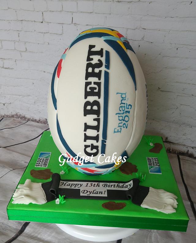 England 2015 Rugby Ball Cake - Cake by Gadget Cakes - CakesDecor