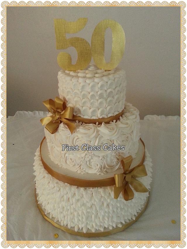 50th Wedding Anniversary Cake | Thanks to Spring Lake Cakes … | Flickr