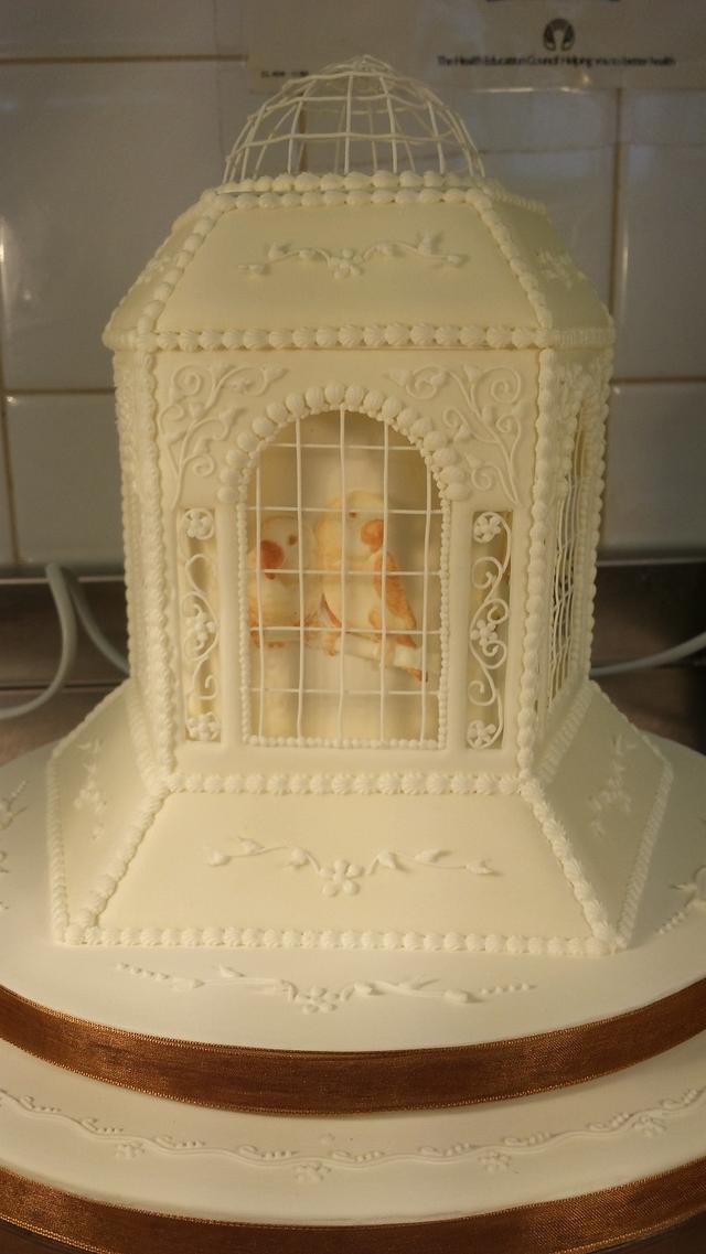 Bird Cage Cake Decorated Cake by Kell77 CakesDecor